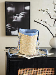 Chanel Raffia Blue tote Bag 41x18x13cm - 4