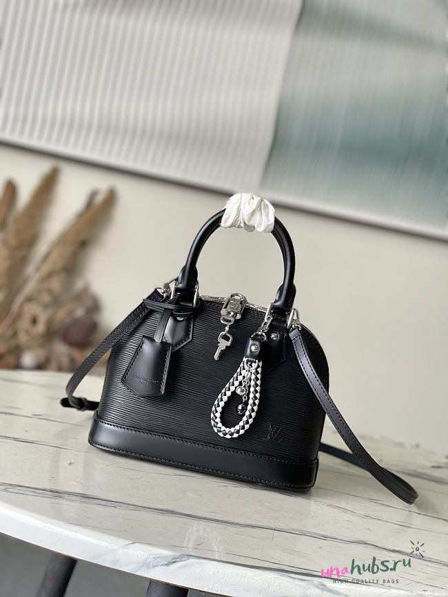 Louis Vuitton Alma BB Black Epi 23.5x17.5x11.5cm - 1