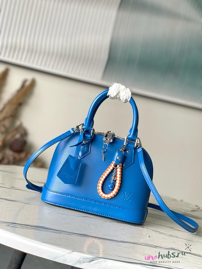 Louis Vuitton Alma BB Blue Epi 23.5x17.5x11.5cm - 1