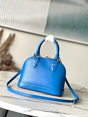 Louis Vuitton Alma BB Blue Epi 23.5x17.5x11.5cm - 4