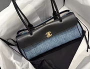Chanel 26s Shopping bag blue denim 30.5x15x11.5cm - Unahubs - 4