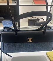 Chanel 26s Shopping bag blue denim 30.5x15x11.5cm - Unahubs - 3