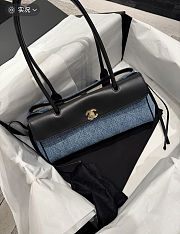 Chanel 26s Shopping bag blue denim 30.5x15x11.5cm - Unahubs - 2