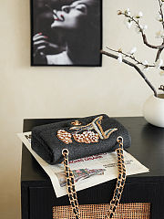 Chanel Classic 11.12 Handbag black Denim 25cm - 5
