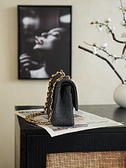 Chanel Classic 11.12 Handbag black Denim 25cm - 4