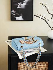 Chanel Classic 11.12 Handbag blue Denim 25cm - 5