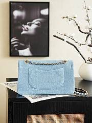 Chanel Classic 11.12 Handbag blue Denim 25cm - 3