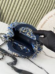 Chanel Kelly Raffia Blue 19x13x7cm - 5