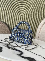 Chanel Kelly Raffia Blue 19x13x7cm - 2