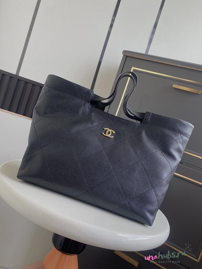 Chanel Shopping Bag Caviar Black 30x25x12cm - 1