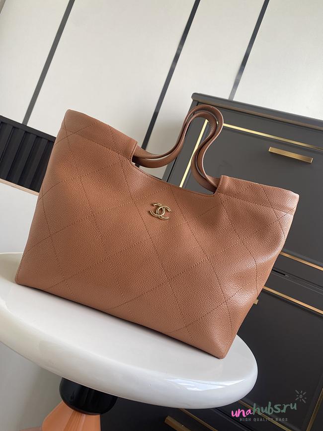 Chanel Shopping Bag Caviar Brown 30x25x12cm - 1