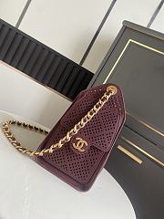 Chanel Mini Handbag 25 burgundy 22x20x12.5cm - 4