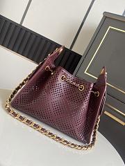 Chanel Mini Handbag 25 burgundy 22x20x12.5cm - 6