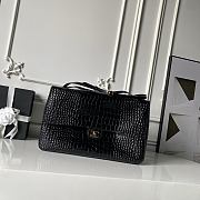 Chanel large flap bag black crocodile 39cm - 1
