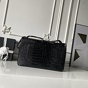 Chanel large flap bag black crocodile 39cm - 4