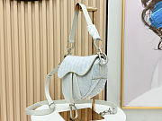Dior Saddle Bag with Strap Céleste Blue Oblique 24×16×18cm - 3