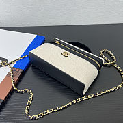 Chanel Vanity Case Tweed Calfskin Top Handle Slim 19.5x5x17cm - 4