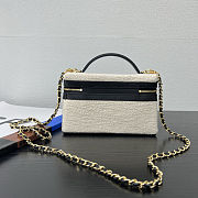 Chanel Vanity Case Tweed Calfskin Top Handle Slim 19.5x5x17cm - 3