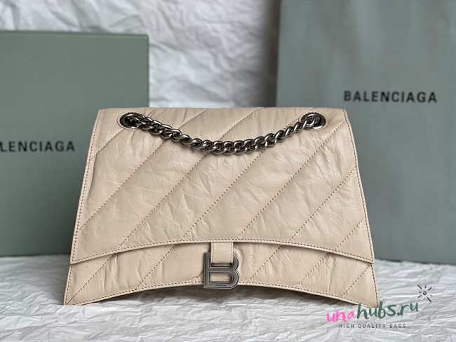 Balenciaga Medium Crush Beige Chain Bag 30x20x7cm - 1