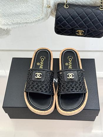 Chanel Black Slides 08