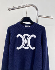 Celine Crew Neck Sweater in Blue - 2