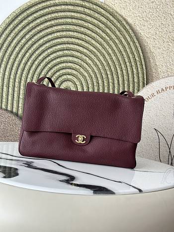 Chanel 26S Flap Bag MAXI gold Burgundy 39cm