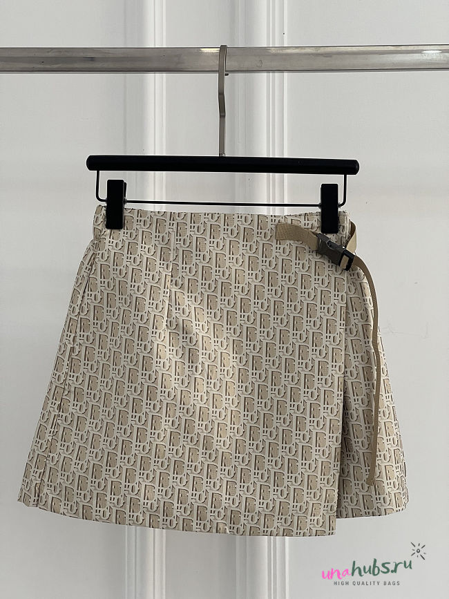 Dior Skort Beige Technical Jacquard Taffeta - 1