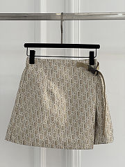 Dior Skort Beige Technical Jacquard Taffeta - 1