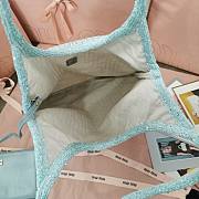 Miu Miu Ivy Sequined Mesh Tote Bag in Blue 35x40cm - 5