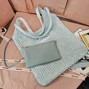 Miu Miu Ivy Sequined Mesh Tote Bag in Blue 35x40cm - 3