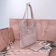Miu Miu Ivy Sequined Mesh Tote Bag in Pink 35x40cm - 5