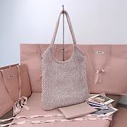 Miu Miu Ivy Sequined Mesh Tote Bag in Pink 35x40cm - 2