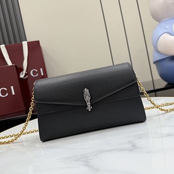 Gucci Dionysus logo-jacquard leather-trimmed black 21x12x6cm