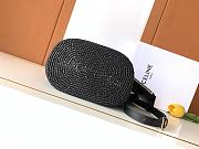 Celine Medium Louise Bucket Raffia Black 23.5x24x16cm - 3