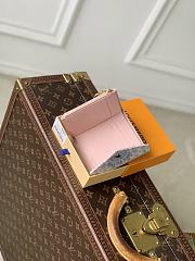 Louis Vuitton Victorine Wallet Stamp Blue 12x9.5x2.5cm - 3