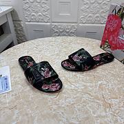 Dolce & Gabbana BLACK Floral motif slides - 3