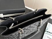 Chanel Shopping Tote Bag Black Caviar Silver 34cm - 5