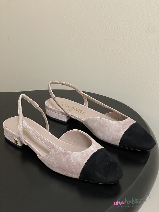 Chanel Slingback Suede Flat - 1