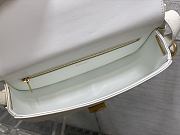Dior Medium Médaillon Flap Bag White Calfskin 23x16x6.5cm - 5