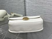 Dior Medium Médaillon Flap Bag White Calfskin 23x16x6.5cm - 4