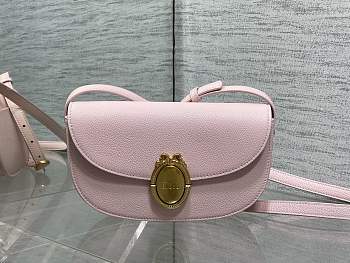 Dior Medium Médaillon Flap Bag Pink Calfskin 23x16x6.5cm