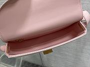Dior Medium Médaillon Flap Bag Pink Calfskin 23x16x6.5cm - 3