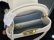 Louis Vuitton Mini Capucines White Blue 21x14x8cm - 5