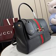 Gucci Paparazzo medium top handle bag black leather 32x24x17cm - 4