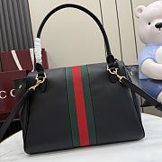Gucci Paparazzo medium top handle bag black leather 32x24x17cm - 3