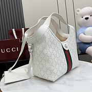 Gucci Giglio small tote bag White perforated 25x20x15cm - 5