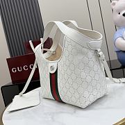 Gucci Giglio small tote bag White perforated 25x20x15cm - 3