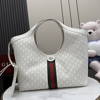 Gucci Giglio large tote bag white perforated 60x47x16cm - Unahubs