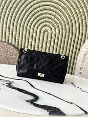 Chanel Small Reissue 2.55 Flap Bag Black Lambskin Gold 24x16x7.5cm - 1