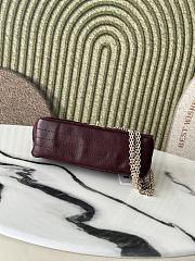 Chanel Small Reissue 2.55 Flap Bag Burgundy Lambskin Gold 24x16x7.5cm - 5